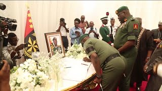 All Service Chiefs Pay Condolence Visit To Late Chief Of Army Staff LT Gen Lagbaja [upl. by Adnowal]