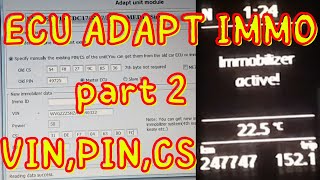 ECU Immo Adapt To Cluster Using VVDI2 [upl. by Adnilam]