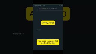 Arrayflat  JavaScript Tip 🚀 [upl. by Eillek]