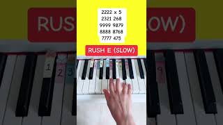 Rush E Slow Piano Tutorial rushe easypianotutorial pianoshorts [upl. by Kantos631]