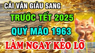 Từ Nay Đến Trước Tết 2025 Tuổi Qúy Mão 1963 Làm Ngay Điều Này Tránh Họa Đón Lộc Tết Giàu To [upl. by Broek335]