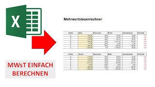 MehrwertsteuerrechnerVorlage I USt einfach berechnen I Excelpedia [upl. by Bean]