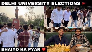 DELHI UNIVERSITY ME SWAGAT 💐❤️ DU ELECTION 2024 [upl. by Danyluk672]