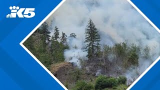 DNR responds to wildfire near Darrington [upl. by Wier]