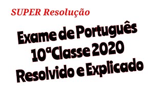 PORTUGUÊS 10ª CLASSE 2020 RESOLUÇÃO COMPLETA [upl. by Lyret]