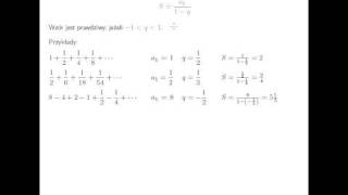 Nieskończony ciąg geometryczny [upl. by Haropizt973]