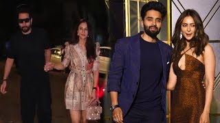 Jacky Bhagnani With Rakul Preet Singh At Birthday Celebration of Manchus  viralvideo youtube [upl. by Dayir]