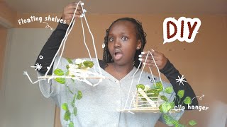 I made floating shelves with skewers DIY floating shelves and cliphanger [upl. by Arelus]