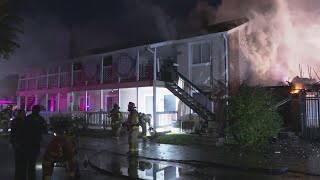 Northwest Houston apartment fire burns through several units [upl. by Jaunita]