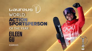 Eileen Gu  Laureus World Action Sportsperson of the Year 2023  Full Acceptance Speech [upl. by Baynebridge]