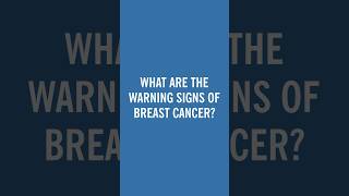 Dont ignore these breast cancer warning signs [upl. by Anikat838]