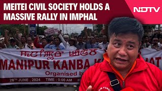 Manipur News  Meitei Civil Society Holds A Massive Rally In Imphal [upl. by Adalard]