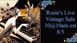 Live Vintage Sale with Rosie General Vintage Mon Morn 85 [upl. by Aitsirk]