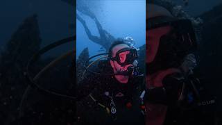 Diving inside sunken vehicle mystery cars underwater explore explorepage shortvideos [upl. by Pen12]