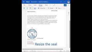 How to Stamp digital company seal on WORD document [upl. by Azarcon]