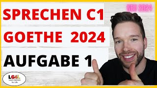 GoetheZertifikat C1 neu 2024 Sprechen Teil 1 [upl. by Jephum]