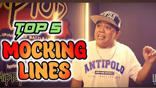 5 MOCKING LINES IN FLIPTOP😂😂fliptopbattles [upl. by Nomis]