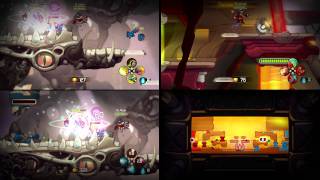 Awesomenauts Split Screen Trailer HD [upl. by Enirak545]