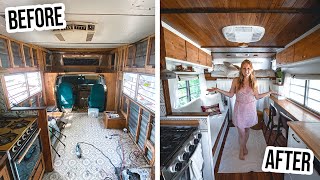 We Converted a 1976 Vintage Camper Van into a TINY HOME  DIY RV Renovation TOUR [upl. by Rorry]