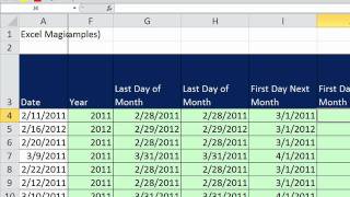 Excel Magic Trick 783 Date Functions amp Formulas 17 Examples [upl. by Derina]