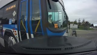 Dramatic video of VTA bus crash car driver asks why his fault [upl. by Anialeh]