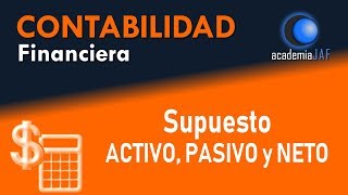 Ejercicio  supuestos de Activo Pasivo y Neto  Contabilidad Capítulo 4 curso básico  academia JAF [upl. by Astor]