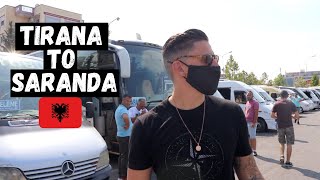 TIRANA to SARANDA  We Travelled By LOCAL ALBANIAN Bus 🇦🇱 [upl. by Trescott]