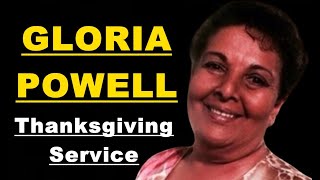 Thanksgiving Service  GLORIA POWELL [upl. by Ahsirhcal456]