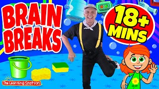 Brain Breaks ♫ Action Songs For Kids ♫ Music amp Movement ♫ Kids Dance Songs ♫ by The Learning Station [upl. by Tiebout]