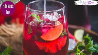 How to make Hibiscus Tea Herbal Healthy Tea using Fresh Hibiscus Flowers [upl. by Adnala]