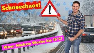 VORSICHT Schneechaos am Donnerstagmorgen Nachts bis 15 °C Ab Montag Sturm 15 °C Tauwetter [upl. by Isteb]