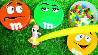 Satisfying Video  Unpacking 3 MampMS and Skittles with Candy ASMR [upl. by Annoynek]