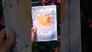 💙🧡💛My sun painting💛🧡💙 aesthetic sun rainbow painting sunrise art artist drawing flowers [upl. by Pisarik479]