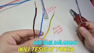 Avize Kablo Bağlantısı Komütatör Tesisatı Yoksa Nasıl Yapılır [upl. by Etnoid386]