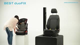 Foppapedretti seggiolino auto BEST duoFIX fissaggio ISOFIX Gruppo 23 da 15 a 36 kg [upl. by Kilby625]