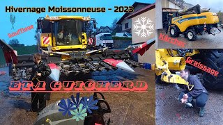 Hivernage de la moissonneusebatteuse  Soufflage  Kärcher  Graissage  ETA GUICHERD  2023 [upl. by Holton304]