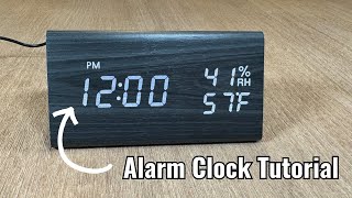 Tutorial on this Amazon Digital Alarm Clock with Wood [upl. by Itirp755]