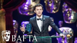 Tom Holland wins EE Rising Star award  BAFTA Film Awards 2017 [upl. by Nesilla]