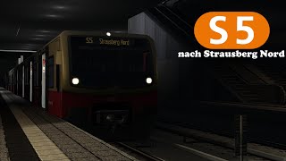 SBahn Berlin  S5 nach Strausberg bei Nacht  BR481 Mod mit Original Ansagen [upl. by Stutman]