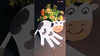 Easy kids cow craft🖐🏻🐄😨Diy paper toy shorts trending diy viralvideo funny story craft kids [upl. by Radborne835]