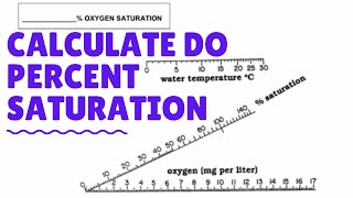 Calculate Dissolved Oxygen DO Percent Saturation [upl. by Hilda]