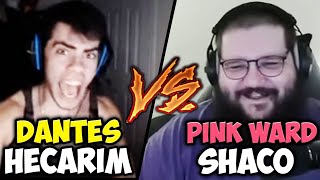 PINK WARD SHACO VS DANTES HECARIM IN THE ULTIMATE HIGH ELO MATCHUP [upl. by Norvin]