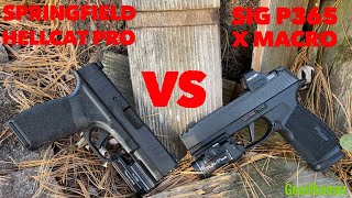 Sig X Macro Vs Springfield Hellcat Pro [upl. by Skyla]