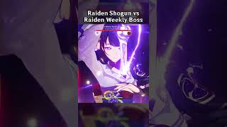 RAIDEN SHOGUN VS RAIDEN WEEKLY BOSS [upl. by Ailices]