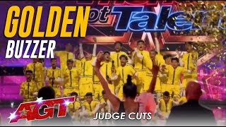 V Unbeatable Dwyane Wade Hits GOLDEN BUZZER For Indian Dance Group  Americas Got Talent 2019 [upl. by Zolly]