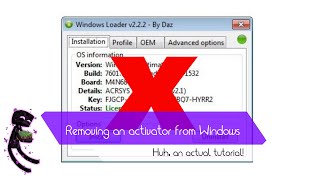 How to remove Windows Loader by Daz TUTORIAL [upl. by Gershom]