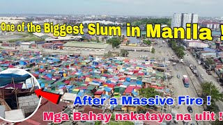 Biggest Slum in Tondo Manila after a Massive Fire  Mga Bahay nakatayo na ulit  Nov 16 24 [upl. by Llehcar463]