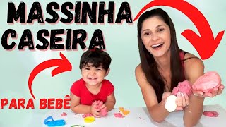 COMO fazer MASSINHA caseira para BEBE massinha de modelar para bebe como fazer massinha para bebe [upl. by Byrdie]