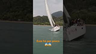 Em ilhabela ancorados e fomos surpreendido por este veleiro Aja coração 😱😱 ilhabela [upl. by Katlaps]