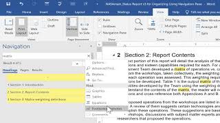 Organize Your Word Documents using the Navigation Pane [upl. by Kachine]